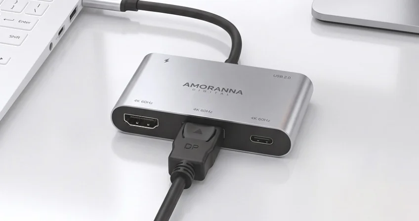 아모란나 C타입 HDMI DP USB C 허브 젠더 분배기 노트북 화면 확장 5in1 상세 이미지 13