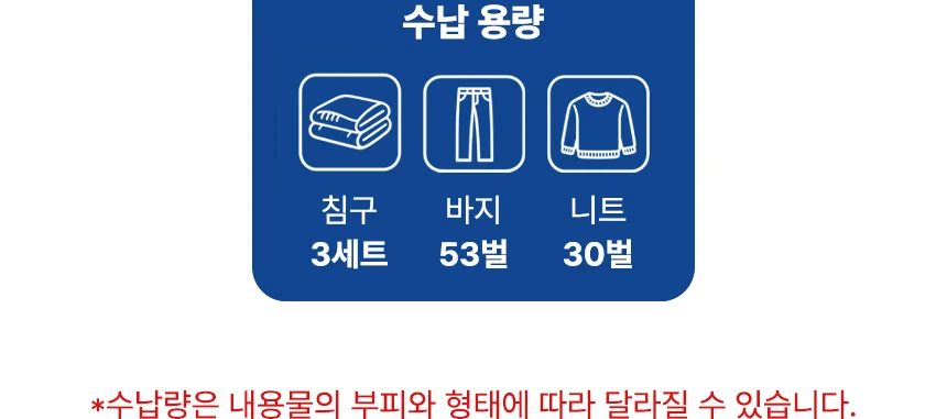 언더베드 PVC 프레임 내장 각잡힌 침대밑수납 의류 이불 정리함 30L 상세 이미지 5
