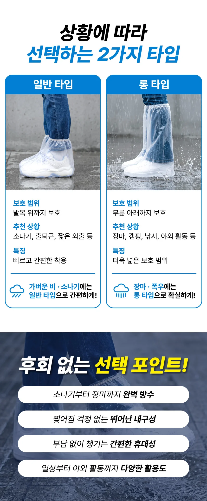 아모란나 일회용 비닐 덧신 신발커버 실내 위생 휴대용 슈즈커버 5개 상세 이미지 4