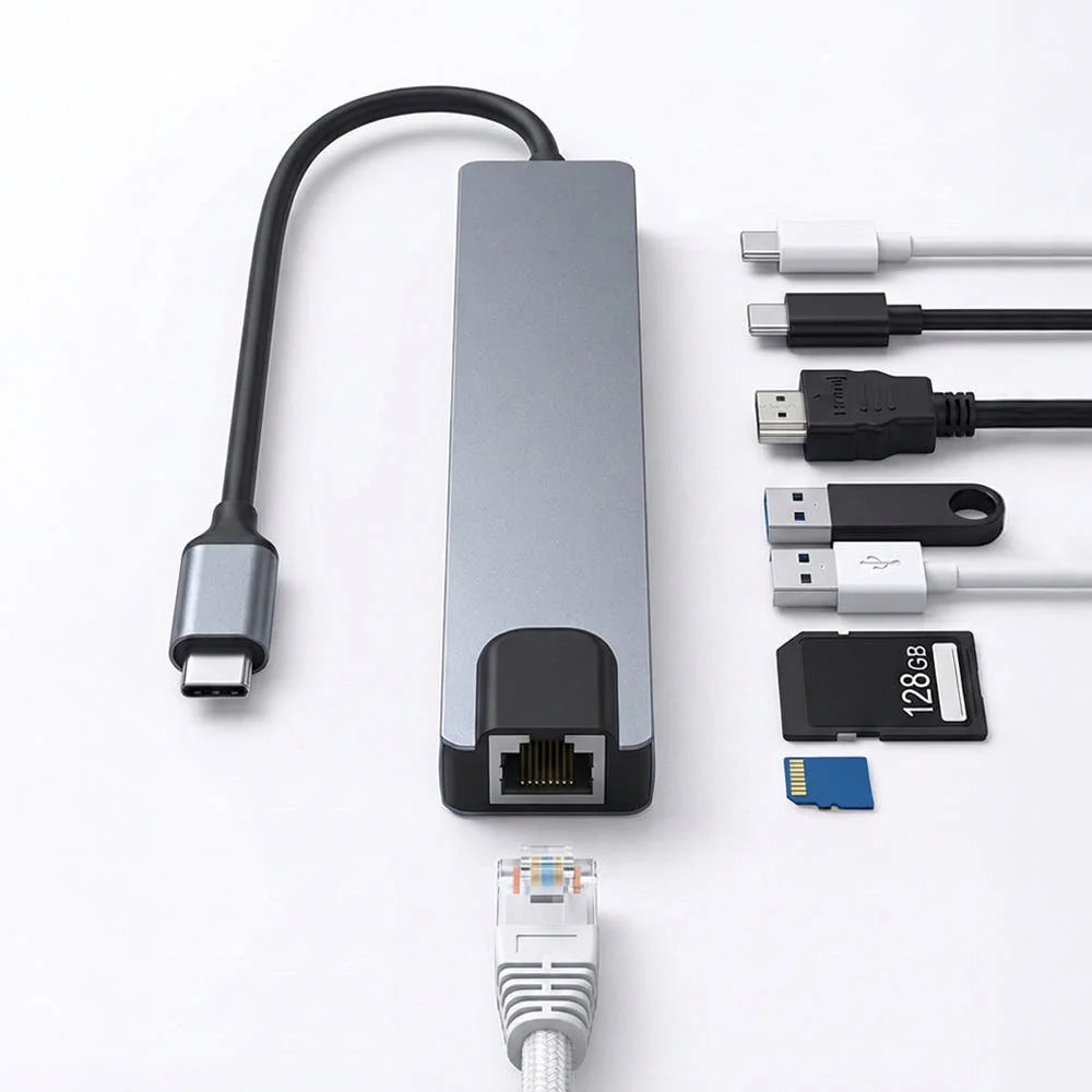 아모란나 C타입 허브 USB 3.0 멀티허브 노트북 맥북 HDMI 8포트 8in1