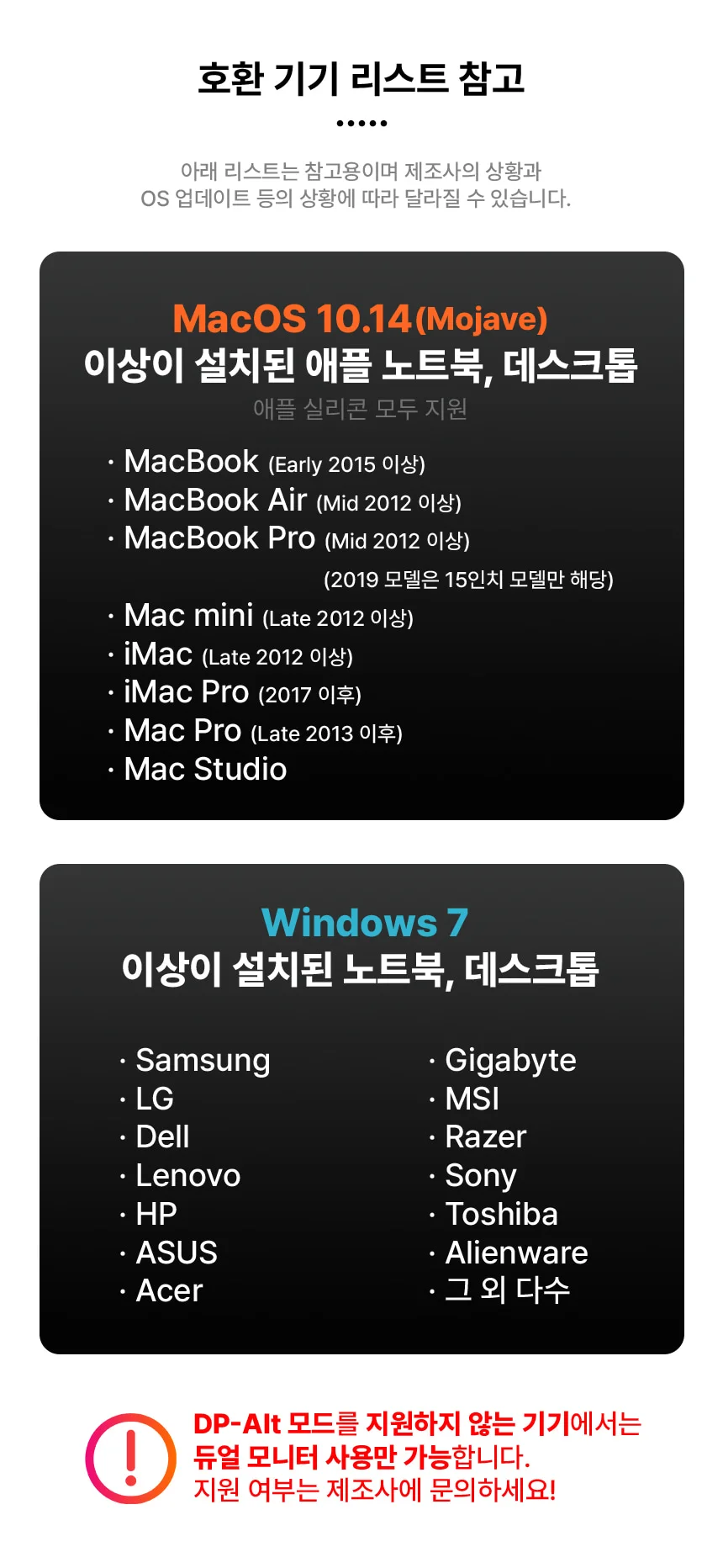 디스플레이링크 맥북도킹스테이션 트리플모니터 듀얼모니터 15in1 C타입멀티허브 상세 이미지 11