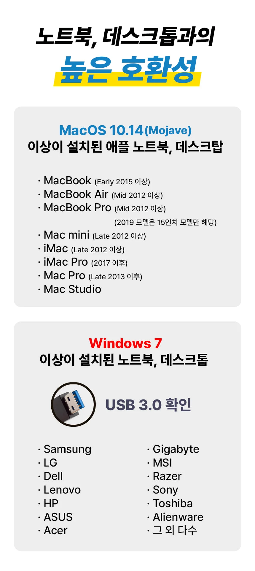 맥북 듀얼모니터 어댑터 디스플레이링크 DL6950 칩셋 4K 60Hz 확장 젠더 케이블 상세 이미지 13