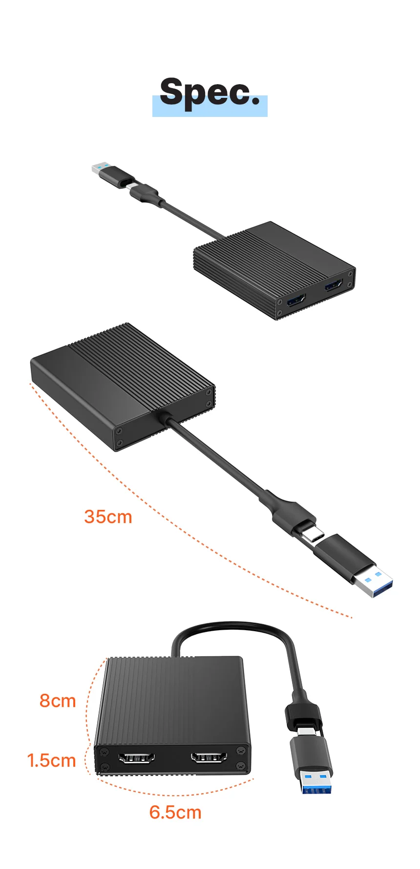 맥북 듀얼모니터 어댑터 디스플레이링크 DL6950 칩셋 4K 60Hz 확장 젠더 케이블 상세 이미지 17
