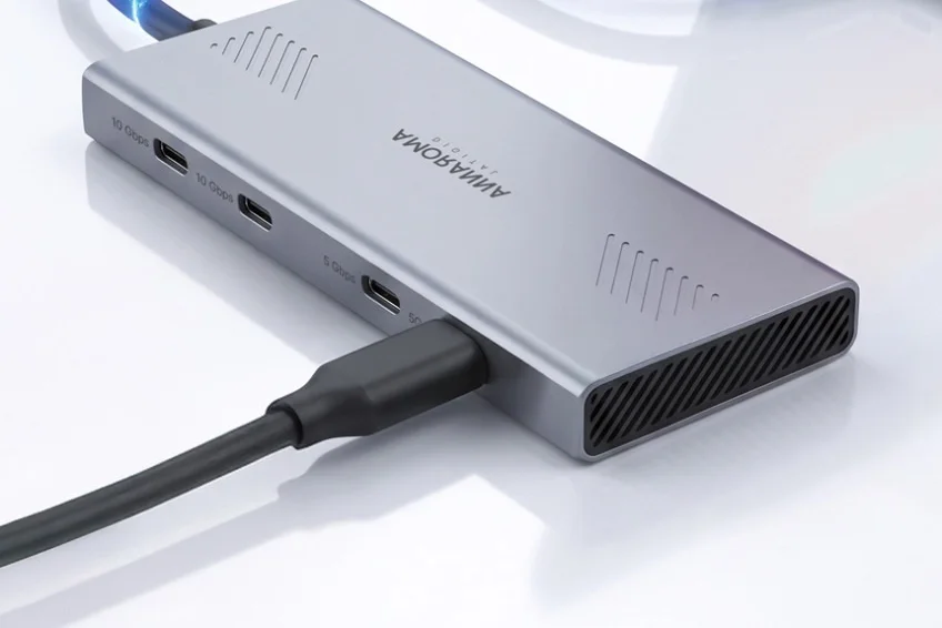 아모란나 C타입 노트북 허브 맥북 네오 멀티허브 7포트 10Gbps 슬림 상세 이미지 10