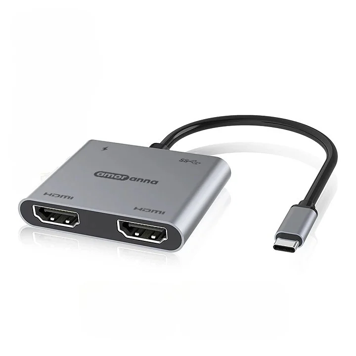 노트북 모니터 2대 연결 C타입 HDMI 4in1 허브 4K 60hz