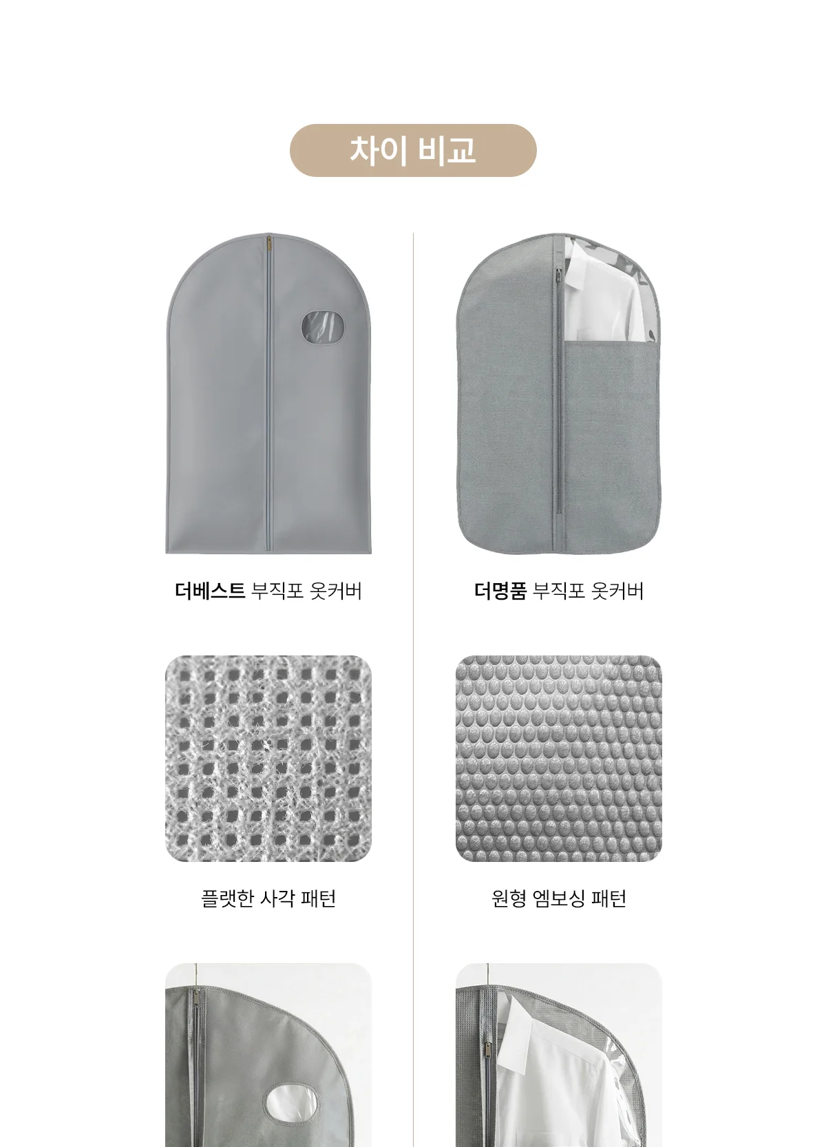 더베스트 부직포 옷커버 명품 고급의류 전용 옷커버 상세 이미지 19